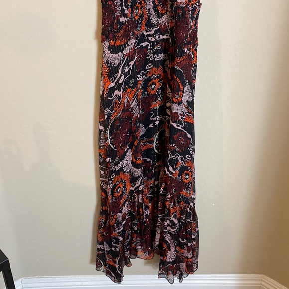 A.L.C. Bardot Maxi Floral Metallic Dress - Picture 4 of 10